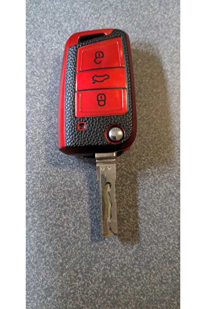 OEM Husă roșie cu inserții din piele VW Volkswagen Golf 7 MK7 Tiguan MK2 Seat Ateca Leon FR 2 Ibiza