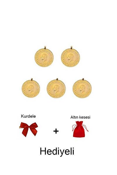 aga kulche Eski Kulplu Ziynet Çeyrek Altın 5 Adet