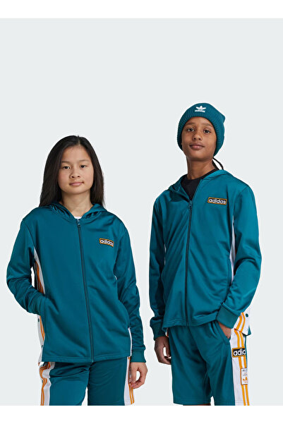 adidas Yeşil Erkek Çocuk Normal Kalıp Eşofman Üstü IX5188-ADIBREAK FZ HD