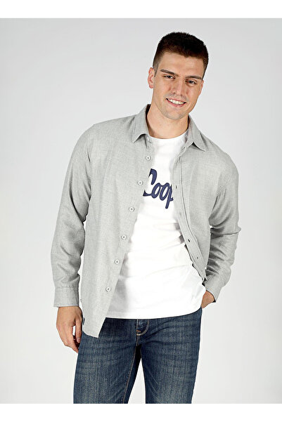 Lee Cooper Regular Fit Gray Men's Shirt 251 Lcm 241063 Frans Gray