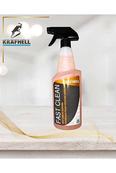 KRAFHELL FAST CLEAN Yüzey Temizlik Solüsyonu Hijyenik Masa Tezgah Cam ve Ayna Temizleyici 750ML
