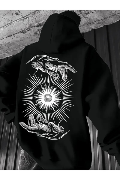 FUFLUNS Sun Hand Printed Oversize Sweatshirt