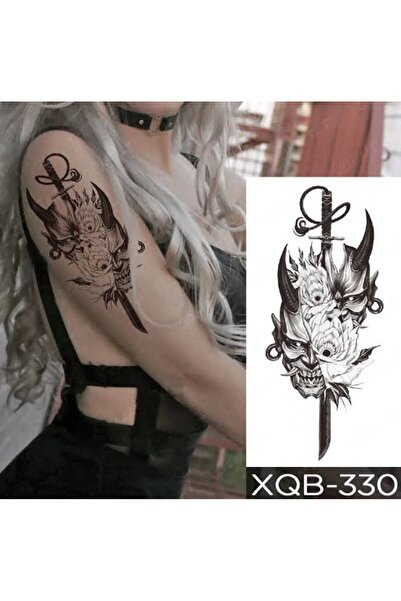 incebeltayt Demon Slayer Tattoo Kılıç ve Kuru Kafa Dövmesi