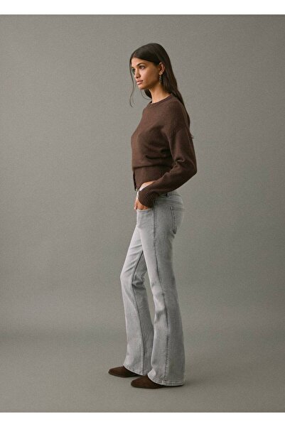 Mango Teen Düşük belli flare jean pantolon