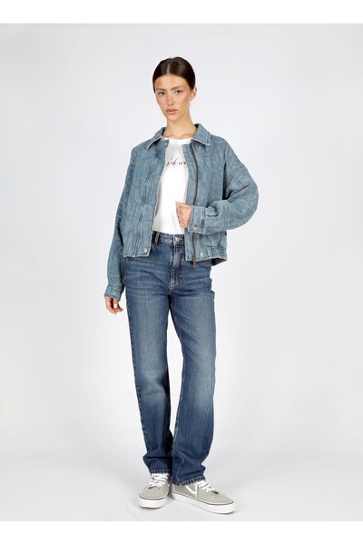 Lee Cooper Blue Women's Denim Jacket 251 Lcf 131003 Verti 2 Denim