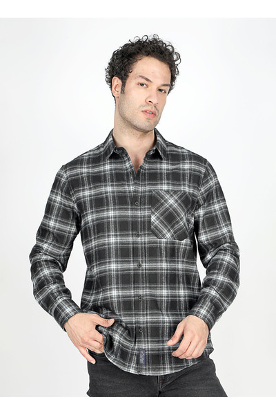 Lee Cooper Чоловіча сорочка Regular Fit темно-синього кольору 251 LCM 241009 JADE ТЕМНО-СИНІЙ-СІРИЙ