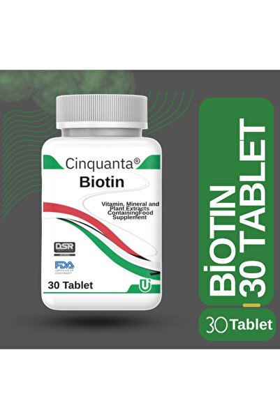 Cinquanta Biotin 30 Tablet – Saç, Cilt Ve Tırnak Güzelliği Için Güçlü