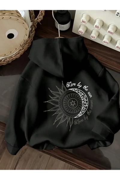 FUFLUNS Live by the Sun Printed Oversize Sweatshirt