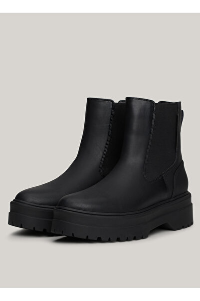 Tommy Hilfiger Siyah Kadın Deri Bot FW0FW08162BDS