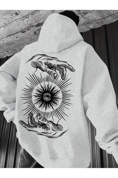 FUFLUNS Sun Hand Printed Oversize Sweatshirt
