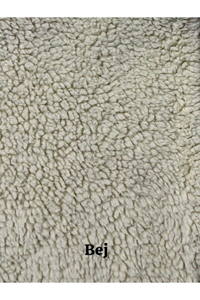 own home Modern Geniş Oturumlu Teddy Kumaşlı Sandalye, Ahşap Ayaklı Şık Salon Mutfak Balkon Sandalyesi