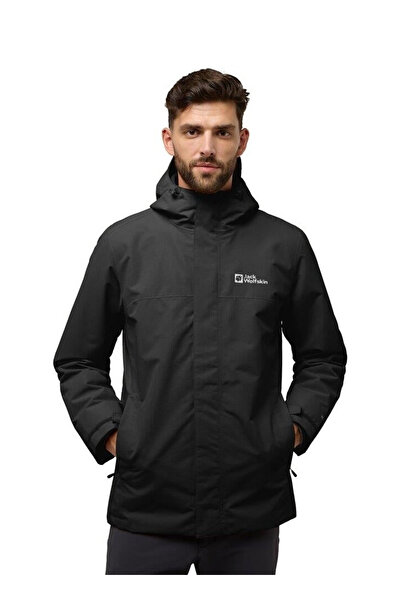 Jack Wolfskin Siyah Kadın Kapüşon Yaka Regular Fit Ceket A61864ALTENBERG 3IN1...