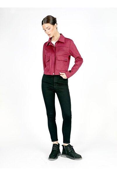 Lee Cooper Claret Red Women's Coat 251 Lcf 232005 Poem Bordo