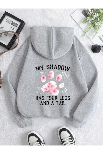 FUFLUNS MY SHADOW PRINT OVERSIZE UNISEX HANORAC CU GLUGĂ