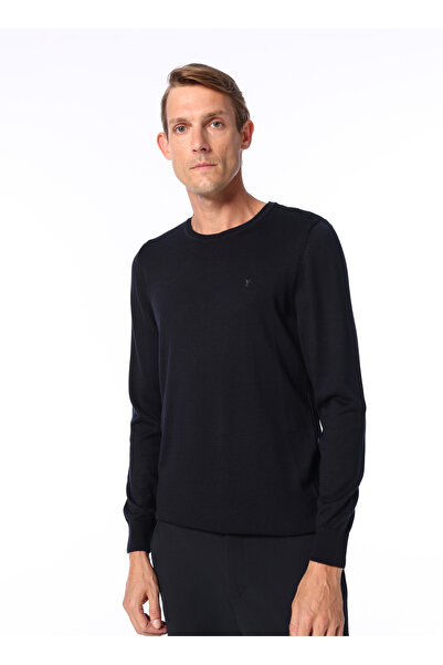 Fabrika Lacivert Erkek Bisiklet Yaka Basic Kazak F4WM-KZK 2844