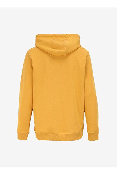 Jeep Kapüşon Yaka Baskılı Hardal Erkek Sweatshırt J4WM-SWT4211