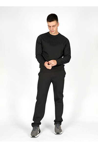 Lee Cooper Bisiklet Yaka Siyah Erkek Sweatshırt 251 LCM 241030 SHAWN SİYAH