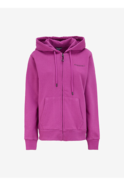 Discovery Expedition Lila Kadın Kapüşonlu Relaxed Nakışlı Sweatmont D4WL-SWT3099