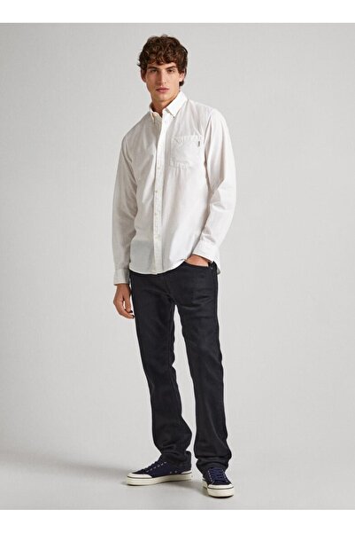 Pepe Jeans Slim Fit Beyaz Erkek Gömlek PM308270 800 PRINCE
