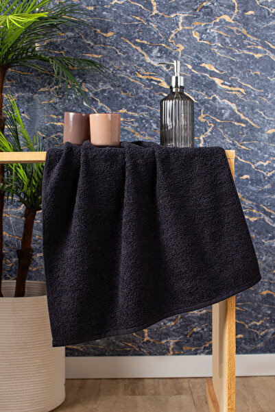 Elaganya Set of 4 Black and White Towels | 100% Cotton Soft Bath & Head Towel