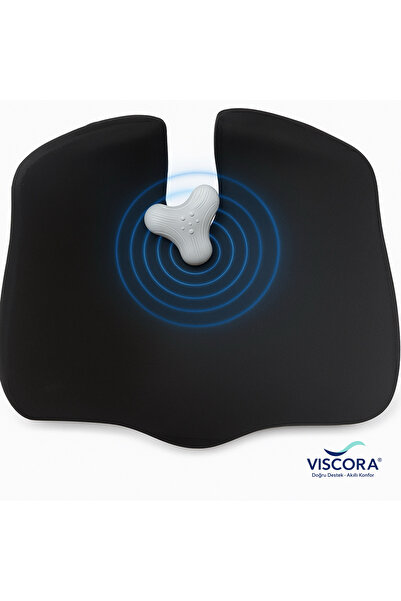 NO BRAND وسادة دعم طبية مهتزة من فيسكورا - للاستخدام في أسفل الظهر والظهر وال...