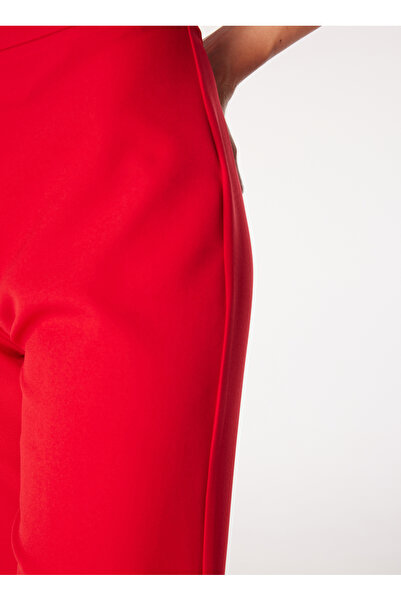 Fabrika Normal Bel Basic Kırmızı Kadın Pantolon F4WL-PNT0255