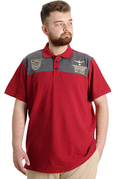 ModeXL Mode Xl Large Size Men's T-shirt Polo Military 23327 Claret Red