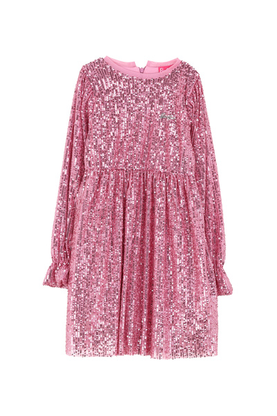 Barbie Pembe Kız Çocuk Payetli Abiye Elbise BRB4WG-ELB6090