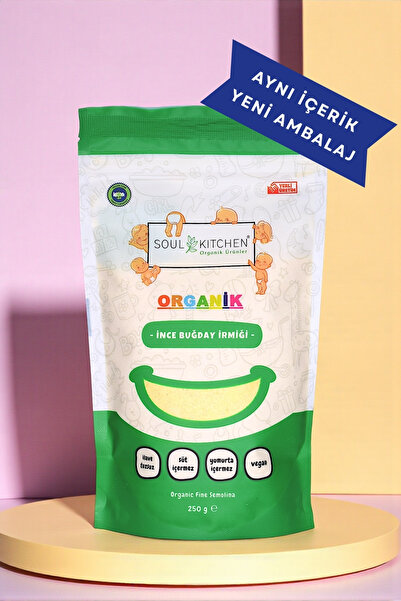 Soul Kitchen Organik Ürünler Organik Sertifikalı İnce İrmik Kilitli Ambalaj 2...