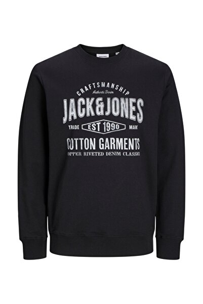 Jack & Jones Baskılı Erkek Çocuk Siyah Sweatshırt 12259862