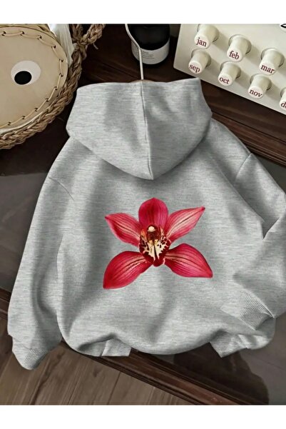 FUFLUNS UNISEKS KA Sa kapuljačom MAJICA S OTISKOM CVETOVA