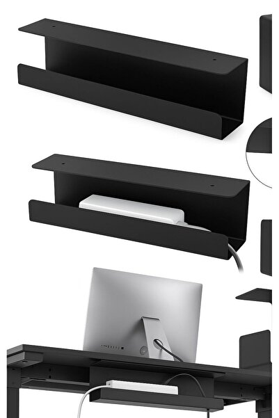 VENON Cable Rack Suitable for Black Desks under Desk Cable Management Tray under Desk Cable Organizer