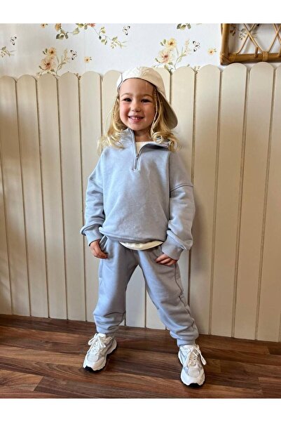 Tiny Half Zipper Bottom Top Set Unisex