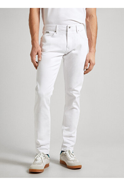 Pepe Jeans Tapered Fit Beyaz Erkek Denim Pantolon PM207390TA2-000 TAPERED JEANS