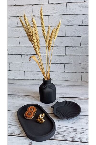 Mutlu Hediyelik dekoratif vazo lotus mumluk set