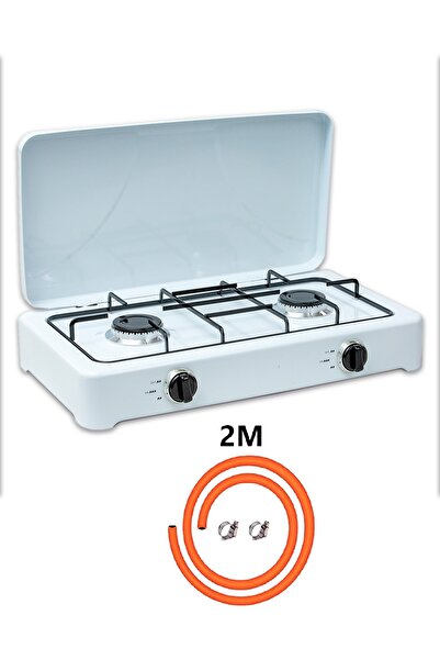 LC Two-burner gas stove ideal for home and camping use