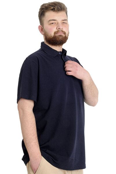 ModeXL Mode Xl Plus Size Men's T-shirt Polo Absolute Destiny 23335 Navy Blue