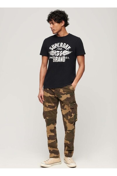 SUPERDRY Bisiklet Yaka Baskılı Siyah Erkek T-Shirt M1011919A9RN_REWORKED CLASSICS GRAP