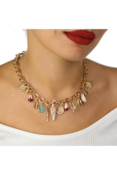 GÜNEBAKAN AKSESUAR Çiçek charmlı Kolye