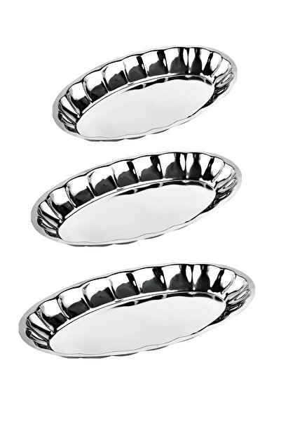 KT HOME Dilimi Kayık Tabak Seti 3 Boy Salata Tabağı Kebap Tabağı Servis Tabak...