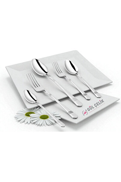 KAVEH 60 Piece 12 Person 18/10 Quality Cutlery Set Alvina Model Lüx 304