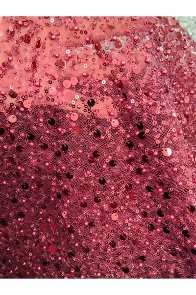 lemidor Boncuklu Abiyelik Kumaş boncuk işlemeli ve payetli