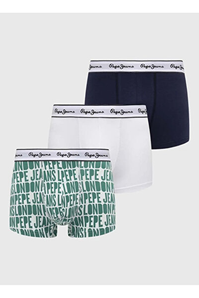 Pepe Jeans Koyu Yeşil Erkek Boxer PMU11148 654 AO LOGO TK 3P