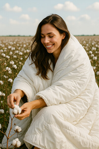 homewell 100% Pure Cotton Hypoallergenic Double Quilt White