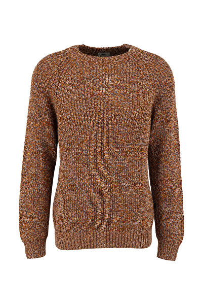 Jeep Recycled Triko Relaxed Bisiklet Yaka Hardal Erkek Kazak J4WM-KZK4450