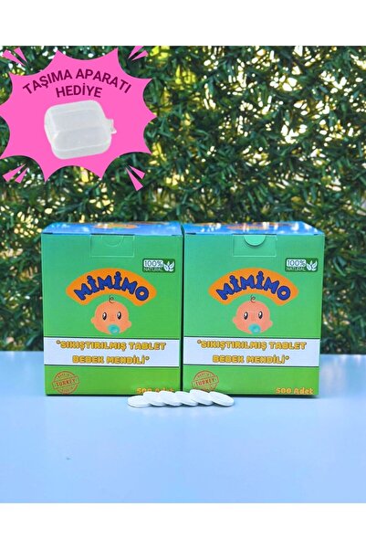 LİORİS Sıkıştırılmış Doğal Tablet Bebek Mendili 1000 adet (500 lü tekli kutu 2 adet)