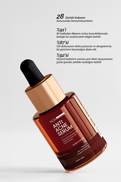 NQX PULL Akne & Karşıtı Siyah Nokta Ampul Serum Cilt Bakım Ampulü 30 ml