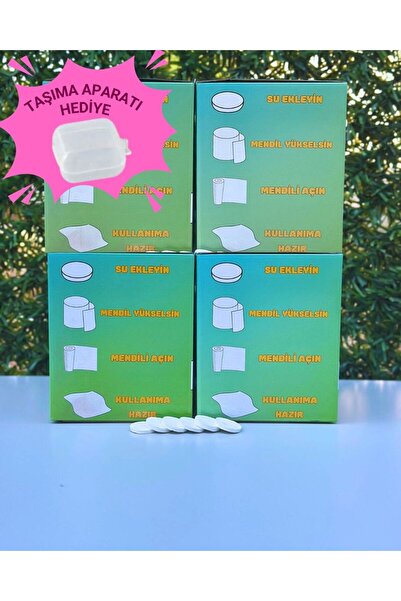 LİORİS Sıkıştırılmış Doğal Alkolsüz Bebek Mendili 2000 adet (500 lü tekli kut...