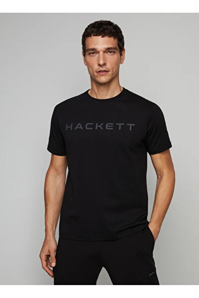 Hackett Bisiklet Yaka Siyah Erkek T-Shirt HM500713