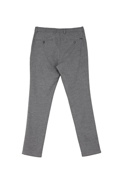Fabrika Bağlamalı Bel Normal Paça Gri Erkek Chino Pantolon F4WM-PNT 2826